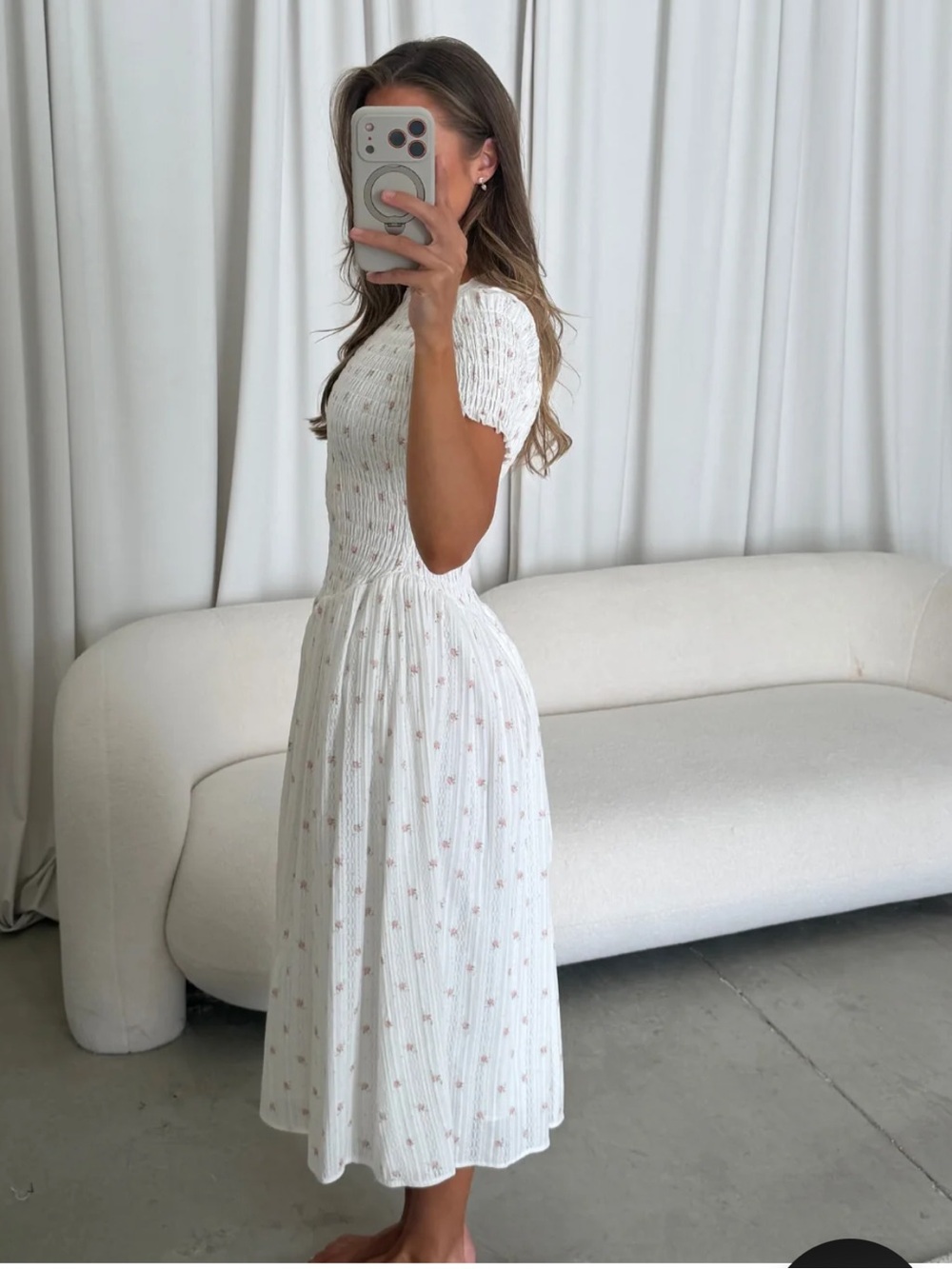 Bianca Smocked Floral Midi Dress